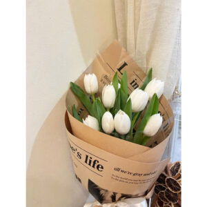 Bó Hoa Tulip White July