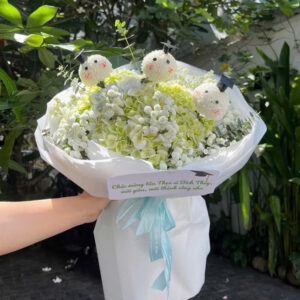 HOA TƯƠI-Bó hoa tốt nghiệp dễ thương